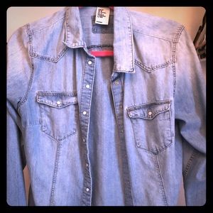 H&M denim button up